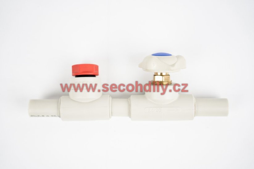 Škrtící ventil s manometrem 20 mm